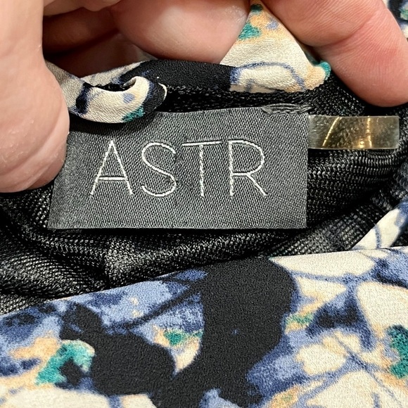 ASTR Printed Swing Strappy Mesh Detail Mini Dress Women's Size medium - Picture 4 of 15